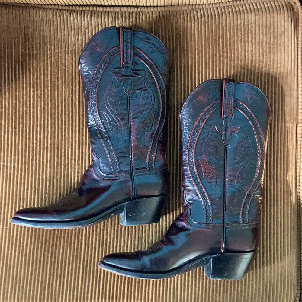 Lucchese women’s handmade boots with Lucchese socks.